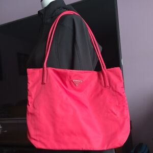 Prada Vibrant Red Tote Bag